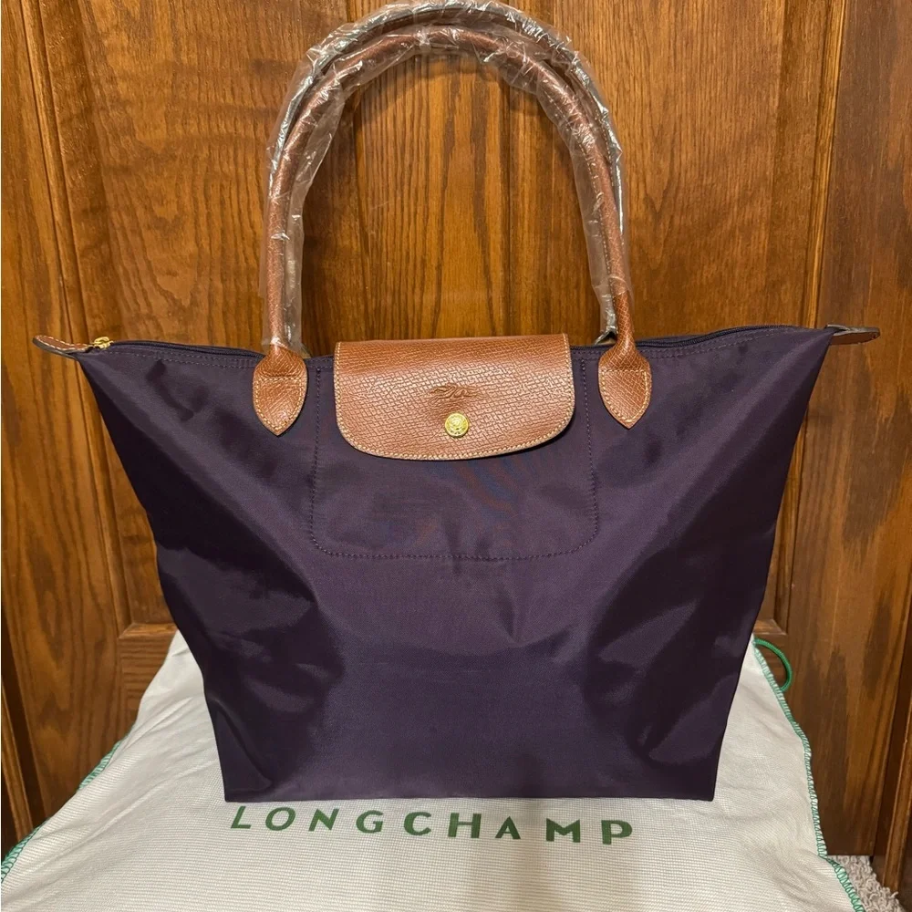 Long champ Medium Deep Purple Le Pliage - Picture 1 of 8